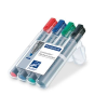 STAEDTLER Táblamarker Staedtler Lumocolor flipchart kerek 4 db-os klt. (piros, kék, zöld, fekete)