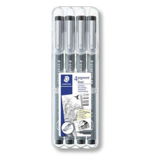 STAEDTLER Tusfilc készlet, STAEDTLER "Pigment Liner 308", fekete filctoll, marker