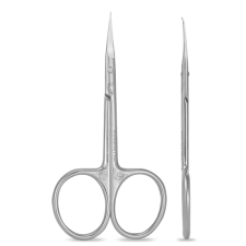  Staleks EXCLUSIVE bőrvágó olló, keskeny, hajlított végű (SX-23/2m) olló és csipesz