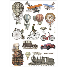 Stamperia Best Sellers Rizspapír A4 Train and balloons Rice Paper (1 ív) decoupage papír