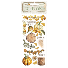 Stamperia Golden Harmony Kaparós matrica Pumpkins Rub-On (1 ív) matrica