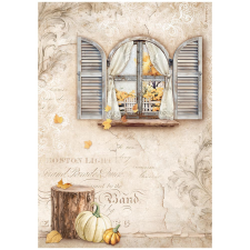 Stamperia Golden Harmony Rízspapír A4 Window Rice Paper (1 ív) decoupage papír
