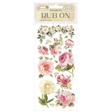 Stamperia Kaparós matrica - Precious - Peony - Rub-On (1 ív) matrica