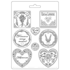 Stamperia Provence Plates and Hearts Öntőforma A4 Soft Mould (1 db) gyertyaöntő forma