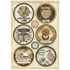 Stamperia Rizspapír A4, Alchemy rounds / Stamperia Rice Paper (1 ív) decoupage papír