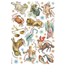 Stamperia Rizspapír A4, Cosmos Infinity astrological signs / Stamperia Rice Paper (1 ív) decoupage papír