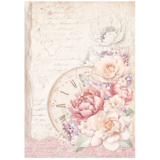 Stamperia Rizspapír A4 - Romance Forever - Clocks - Rice Paper (1 ív) decoupage papír