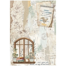 Stamperia Rizspapír A/4 Create Happiness Secret Diary window dekorációs kellék