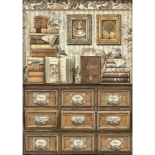 Stamperia Rizspapír A/4 kávé, csoki könyvek dekorációs kellék