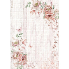 Stamperia Rizspapír A/4 rózsa világ sarokminták dekorációs kellék