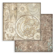 Stamperia Scrapbook kétoldalas papír - Sir Vagabond in Fantasy World ochre pattern 2 dekorációs kellék