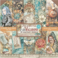 Stamperia scrapbook papír készlet - Sir Vagabond in Fantasy World 20cm x 20cm dekorációs kellék