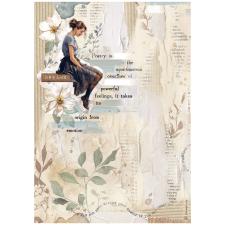 Stamperia Secret Diary Rizspapír A4 Lady Rice Paper (1 ív) decoupage papír