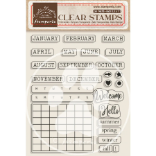 Stamperia Szilikonbélyegző - Calendar, Monthly - Create Happiness - Clear Stamps (1 csomag) bélyegző