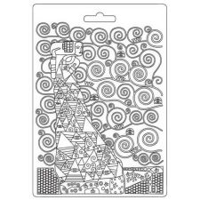 Stamperia Textúra alap A5, Klimt The waiting / Stamperia Soft Mould (1 db) gyertyaöntő forma