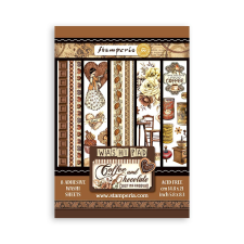 Stamperia Washi matrica - Coffee and Chocolate - - Washi Pad (8 ív) matrica