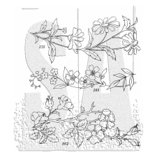 Stampers Anonymous Embroidery Tim Holtz Gumibélyegző Cling Stamps (1 csomag) bélyegző
