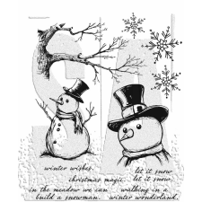 Stampers Anonymous Mr. Frostie Tim Holtz Gumibélyegző Cling Stamps (1 csomag) bélyegző