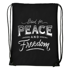 Stand for peace - Sport táska fekete tornazsák