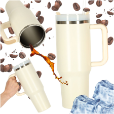  Stanley Adventure Quencher rozsdamentes Termosz bögre szívószállal és fogantyúval 1200ml fehér bögrék, csészék