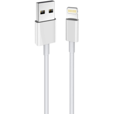 STANSSON CA-159 USB-A apa - Lightning apa Adat és töltőkábel - Fehér (0.5m) kábel és adapter