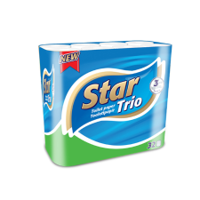 Star Trio wc papír 3 rétegű - 32 tekercs higiéniai papíráru