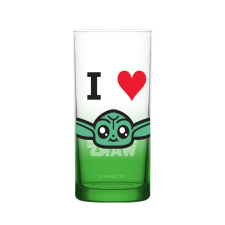Star Wars Baby Yoda prémium üveg pohár 290ml babaétkészlet