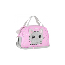 Starpak Kitty Plus cicás kézitáska, sporttáska - szürke, pink (550872) gyerek hátizsák, táska