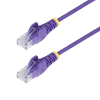 Startech - 2,5 m-es lila vékony CAT6 Ethernet kábel - N6PAT250CMPLS