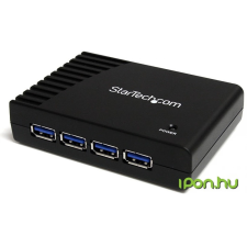 Startech 4 Port SuperSpeed USB 3.0 Hub fekete hub és switch