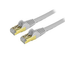 Startech 6ASPAT2MGR STP CAT6a Patch kábel 2m Szürke kábel és adapter