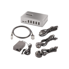 Startech .com 10-Port USB-C Hub – 8x USB-A/2x USB-C – Self-Powered w/65W (10G8A2CS-USB-C-HUB) hub és switch