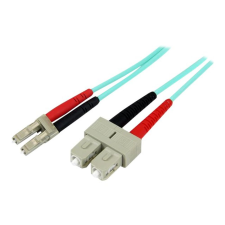 Startech .com 2m Fiber Optic Cable - 10 Gb Aqua - Multimode Duplex 50/125 - LSZH - LC/SC - OM3 - LC to SC Fiber Patch Cable (A50FBLCSC2) - patch cable - 2 m - aqua (A50FBLCSC2) kábel és adapter