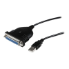 Startech .com 6 ft / 2m USB to DB25 Parallel Printer Adapter Cable - 2 Meter USB to IEEE-1284 Printer Cable - USB A to DB25 M/F (ICUSB1284D25) - parallel adapter (ICUSB1284D25)