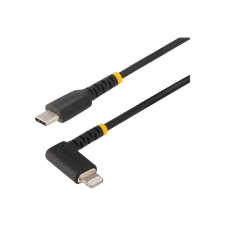 Startech .com 6ft (2m) Durable USB-C to Lightning Cable - Right-Angled Heavy Duty Aramid Fiber USB Type-C to Lightning Charging/Sync Cord - Apple MFi Certified - Rugged iPhone Lightning Cable - Lightning cable - 2 m (RUSB2CLTMM2MR) kábel és adapter