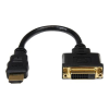 Startech .com HDMI Male to DVI Female Adapter - 8in - 1080p DVI-D Gender Changer Cable (HDDVIMF8IN) - video adapter - HDMI / DVI - 20.32 cm (HDDVIMF8IN)