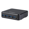StarTech com StarTech.com 4X4 USB 3.0 HUB/Switch fekete  (HBS304A24A) (HBS304A24A)