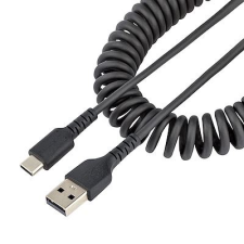 StarTech com Startech.com USB-A - USB Type-C spirál adat- és töltőkábel 50cm fekete (R2ACC-50C-USB-CABLE) (R2ACC-50C-USB-CABLE) kábel és adapter