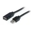 Startech .com USB2AAEXT15M USB kábel USB 2.0 15 M USB A Fekete