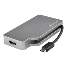Startech .com USB C Multiport Video Adapter 4K/1080p - USB Type C to HDMI, VGA, DVI or Mini DisplayPort Monitor Adapter - Space Gray - external video adapter - space gray (CDPVDHDMDPSG) hub és switch