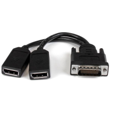 Startech - DMS 59 Male to Dual Female DisplayPort 20CM kábel és adapter