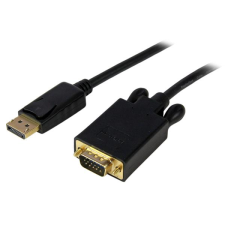 Startech DP2VGAMM3B DisplayPort - VGA (Apa-Apa) Adapterkábel 0.9m Fekete kábel és adapter