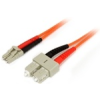 Startech Fiber Optic LC Fiber Optic SC Átalakító Narancssárga 2m 50FIBLCSC2