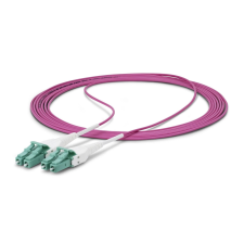 Startech Fiber Optic LC/UPC Összekötő Lila 15m OM4RLCLC15M kábel és adapter
