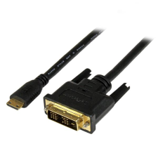 Startech HDCDVIMM1M mini HDMI - DVI-D (Apa-Apa) Adapterkábel 1m Fekete kábel és adapter