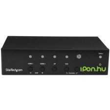 Startech HDMI + DisplayPort + DVI VGA/D-Sub Elosztó Fekete 10cm HDVGADP2HD kábel és adapter