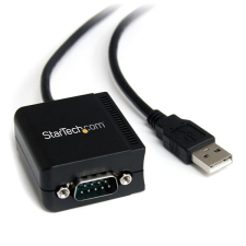 Startech ICUSB2321F DB-9 - USB-A (apa - apa) kábel 1.8m - Fekete kábel és adapter