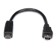 Startech Kábel Micro USB Startech UUSBMUSBMF6 Micro USB A Micro USB B Fekete kábel és adapter