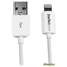 Startech Lightning USB Töltő/adatkábel Fehér 2m USBLT2MW kábel és adapter