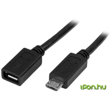 Startech Micro USB Hosszabbító Fekete 50cm USBUBEXT50CM kábel és adapter